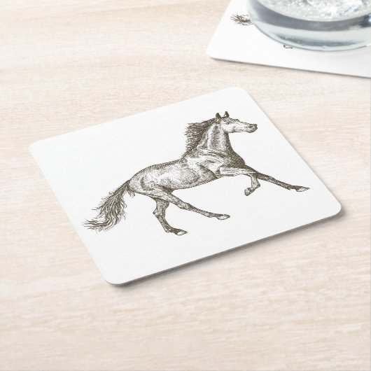 西馬国ウェディングエクス素朴トラン スクエアペーパーコースター (アングル)