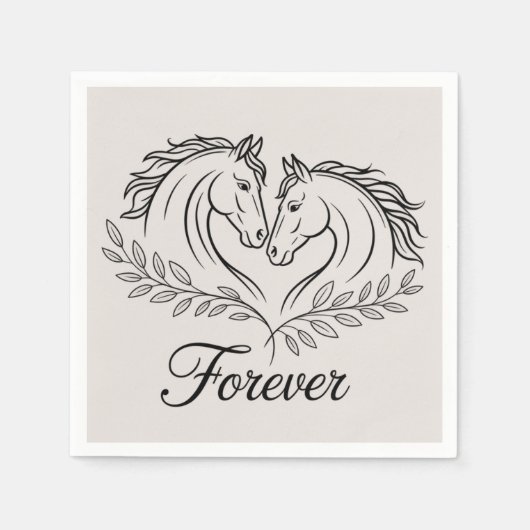 西馬国エレガント式素朴結婚式 スタンダードカクテルナプキン (正面)