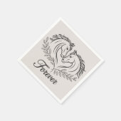 西馬国エレガント式素朴結婚式 スタンダードカクテルナプキン (角)