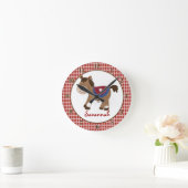 西馬壁時計 – 名前を追加 ラウンド壁時計 (ホーム)