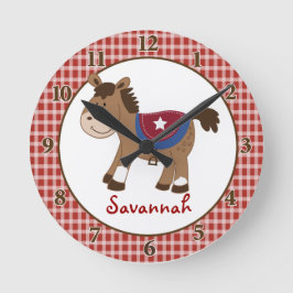 西馬壁時計 – 名前を追加 ラウンド壁時計