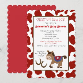 西馬牛プリントダイカット招待状 招待状