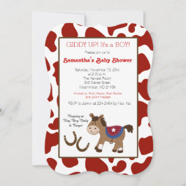 西馬牛プリントダイカット招待状 招待状