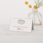 西馬素朴アイボリーカントリーウェディングエスコート プレイスカード (正面)