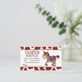 西馬赤ちゃんシャワーおむつラッフル エンクロージャーカード (スタンド正面)