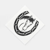 西馬蹄形結婚騎馬団 スタンダードランチョンナプキン (角)