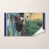 西馬/黒牛の群れ/カウボーイ ハンドタオル (ハンドタオル)