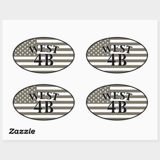 西4B 楕円形シール (シート)