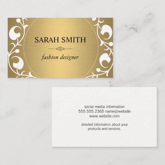 要エレガント素 名刺 (正面/裏面)