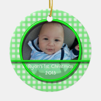 要カスタム求ベビーの初めてのクリスマスオーナメント セラミックオーナメント
