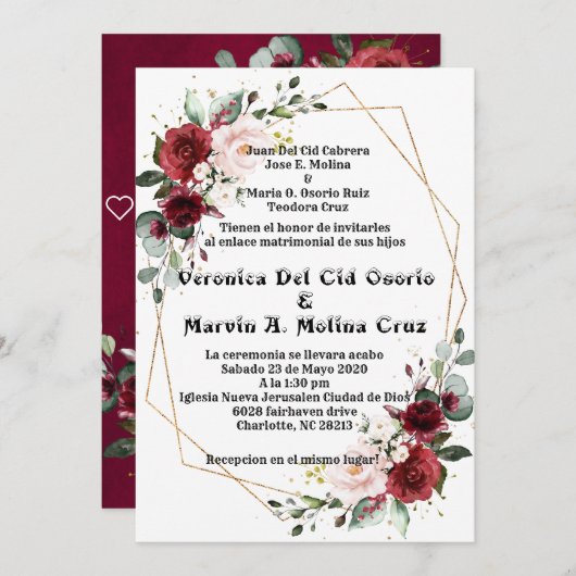 要カスタム求 招待状 (正面/裏面)