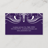 要ファンシー素シンプル子ダークパープル 名刺 (裏面)