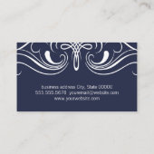 要ファンシー素シンプル青 名刺 (裏面)