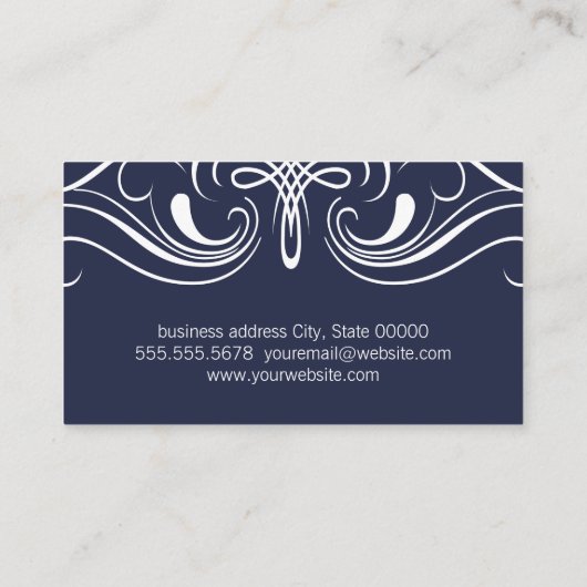 要ファンシー素シンプル青 名刺 (裏面)