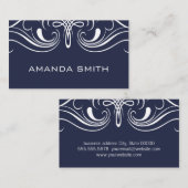 要ファンシー素シンプル青 名刺 (正面/裏面)