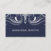 要ファンシー素シンプル青 名刺 (正面)