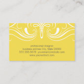 要ファンシー素シンプル黄 名刺 (裏面)