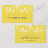 要ファンシー素シンプル黄 名刺 (正面/裏面)