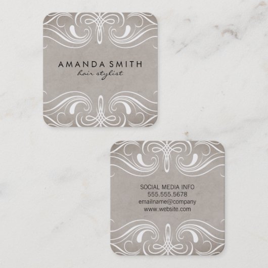 要ファンシー素 スクエア名刺 (正面/裏面)