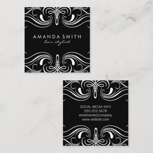 要ファンシー素 スクエア名刺 (正面/裏面)