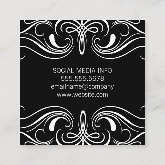 要ファンシー素 スクエア名刺 (裏面)