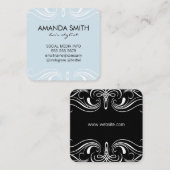 要ファンシー素/ベビーブルー スクエア名刺 (正面/裏面)