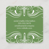 要ファンシー素（緑） スクエア名刺 (裏面)