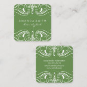 要ファンシー素（緑） スクエア名刺 (正面/裏面)