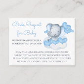 要予約男の赤ちゃん象ベビーシャワー エンクロージャーカード (正面)