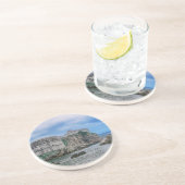 要塞の壁、岩の多い海岸、クロアチアの海 コースター (側面)