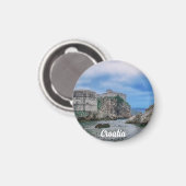 要塞の壁、岩の多い海岸、クロアチアの海 マグネット (正面/裏面)