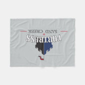 要塞の砂の入り江毛布 フリースブランケット (正面(横))