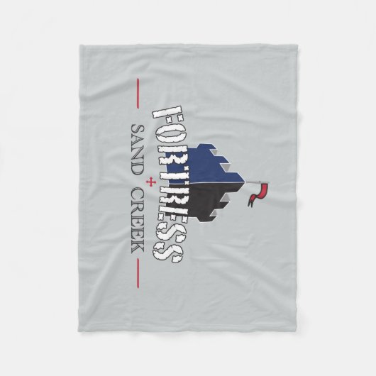 要塞の砂の入り江毛布 フリースブランケット (正面)