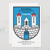 要塞の誕生日のパーティの招待状 招待状 (正面/裏面)