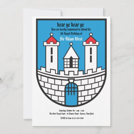 要塞バースデーパーティー招待状 招待状 (正面)