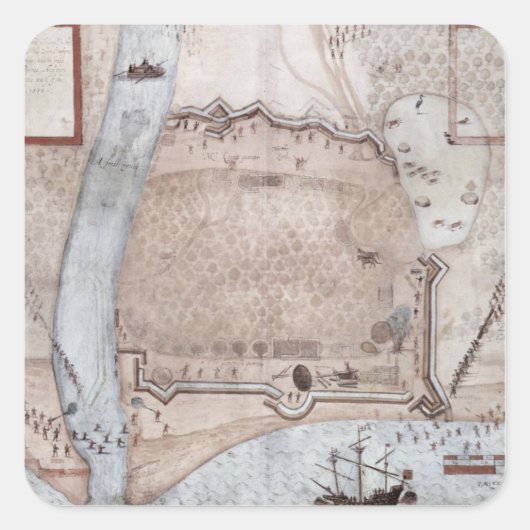 要塞化された陣地，プエルトリコ スクエアシール (正面)