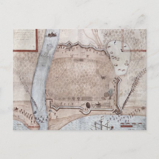 要塞化された陣地，プエルトリコ ポストカード (正面)