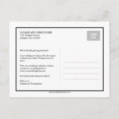 要求魅力的結婚式の日付の保存 – 白 案内ポストカード (裏面)