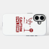 要注意フクロウゾーン - 遊び心のあるフクロウのスマホケースデザイン Case-Mate iPhoneケース (裏面 (横))