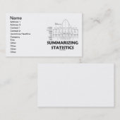 要約します統計量(鐘のカーブの配分)を 名刺 (正面/裏面)