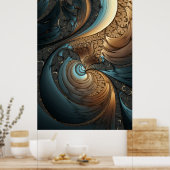 要約の催眠的なサイケデリック旅 ポスター (キッチン)