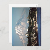 要約山Rainier over Tacoma，ワシントン州，アメリカ ポストカード (正面/裏面)