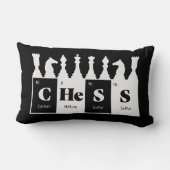 要素から作られたチェスのグラフィックチェスの駒デザイン ランバークッション (裏面)