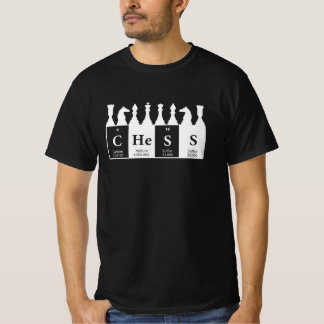 要素から作られたチェスのグラフィックチェスの駒デザイン Tシャツ