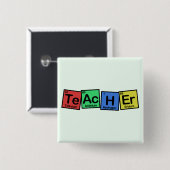 要素から成っているお洒落な先生 缶バッジ (正面&裏面)