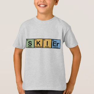 要素から成っているスキーヤー Tシャツ