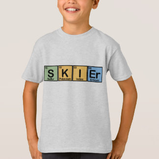 要素から成っているスキーヤー Tシャツ