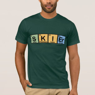 要素から成っているスキーヤー Tシャツ