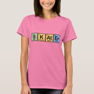 要素から成っているスケート選手 Tシャツ