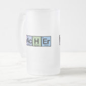 要素から成っている先生 フロストグラスビールジョッキ (正面左)